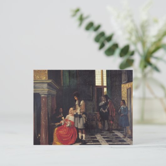 Carte Postale The Card Players, c.1663-65 (Debout devant)