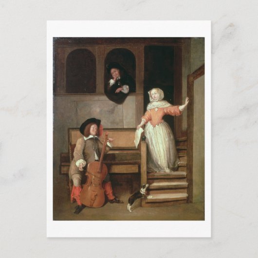 Carte Postale The Cello Player, c.1700 (huile sur toile) (Devant)