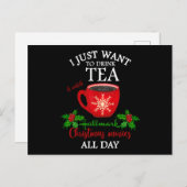 Carte Postale Thé Chaud Et Films De Noël (Devant / Derrière)