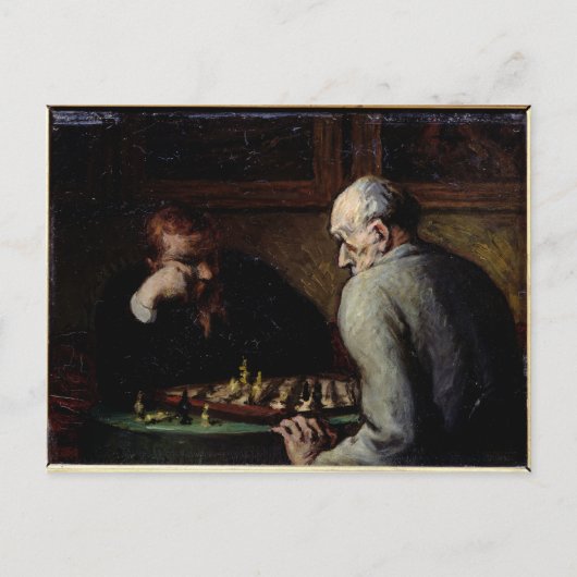 Carte Postale The Chess Players, c.1863-67 (Devant)