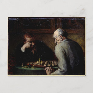 Carte Postale The Chess Players, c.1863-67