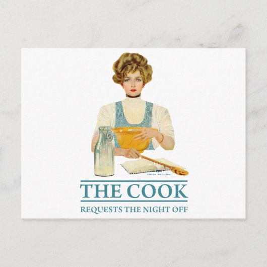 Carte Postale The Cook demande la nuit off (Devant)