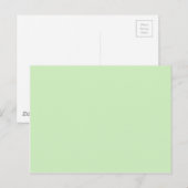 Carte Postale thé couleur vert (Devant / Derrière)