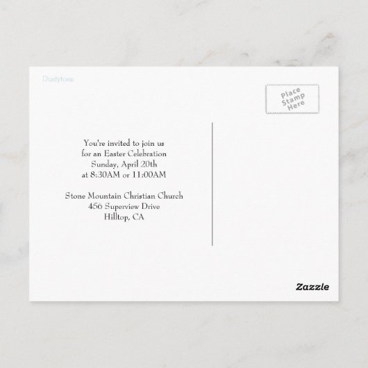 Carte Postale The Cross Easter Scripture Postcards (Dos)