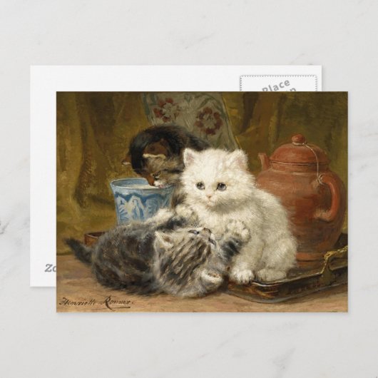 Carte Postale Thé d'après-midi - Ronner-Knip (Devant / Derrière)