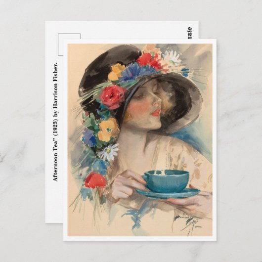 Carte Postale Thé de l'après-midi (Devant / Derrière)