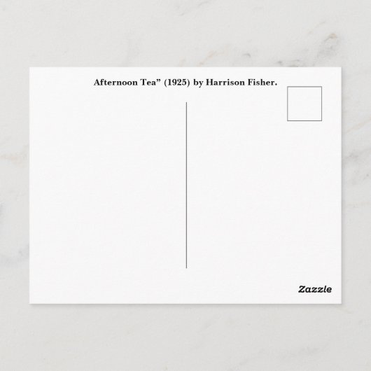 Carte Postale Thé de l'après-midi (Dos)