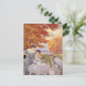 Carte Postale Thé de l'après-midi dans le parc (Debout devant)