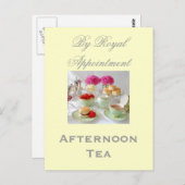 Carte postale Thé de l'après-midi "Sur rendez-vous (Devant / Derrière)