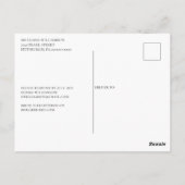 Carte Postale Thé de mariage floral aquarelle rose Navy (Dos)