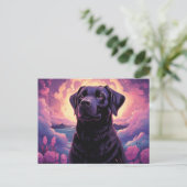 Carte postale The Dog with Floral Colors (Debout devant)
