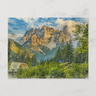 Carte Postale The Dolomites Italy - Watercolor Splash Painting