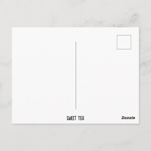 Carte Postale Thé doux (Dos)