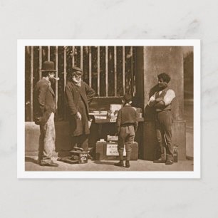 Carte Postale The Dramatic Shoe Black, 1876-77 (bois)