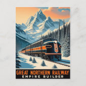 Carte Postale The Empire Builder Vintage Train (Devant)