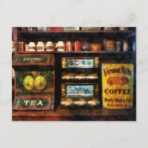 Carte Postale Thé et café