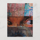 Carte Postale The Eyes abstract junk journal Collage (Devant)