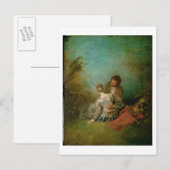 Carte Postale The Faux Pas, c.1717 (oil on canvas) (Devant / Derrière)