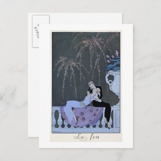 Carte Postale The Fire, illustration pour Fetes Galantes by Pau (Devant / Derrière)