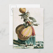 Carte Postale The Flying Coquette, c.1784 (gravure en couleur) (Devant / Derrière)