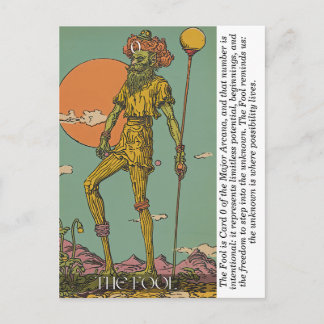 Carte Postale The Fool Tarot Card Mystical Major Arcana Art 