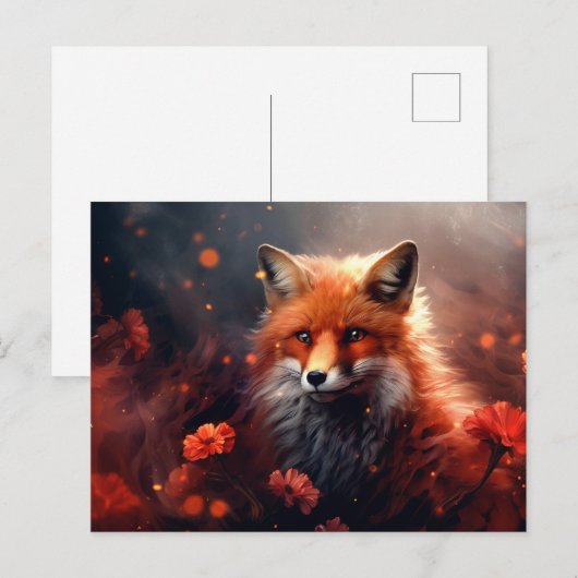 Carte postale The Fox with Shining Stars: (Devant / Derrière)