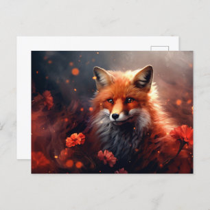 Carte postale The Fox with Shining Stars: