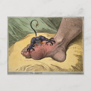Carte Postale The Gout (par le dessinateur du 18ème siècle James