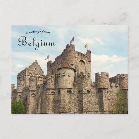 Carte Postale The Gravensteen Castle in Ghent Belgium (Devant)