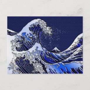 Carte Postale The Great Hokusai Wave Carbon Fiber