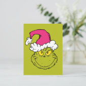Carte Postale The Grinch in Pink Santa Hat (Debout devant)
