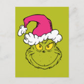 Carte Postale The Grinch in Pink Santa Hat (Devant)