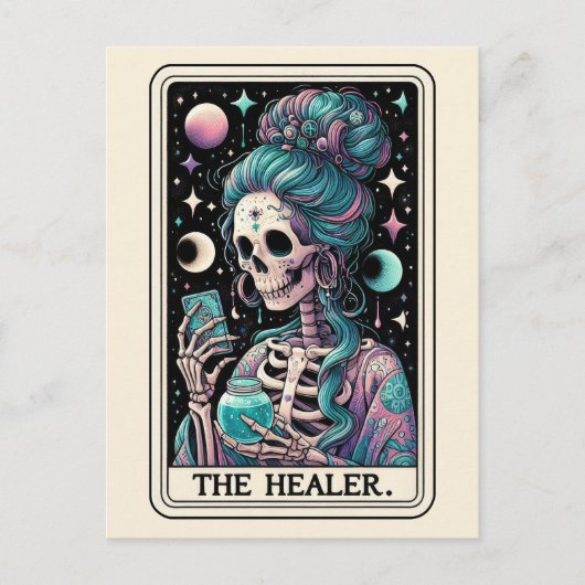 Carte Postale The Healer Tarot Mystical Gothic Art (Devant)
