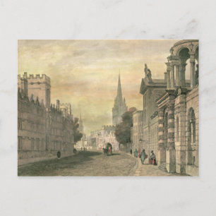 Carte Postale The High Street, Oxford, gravée par G. Hollis