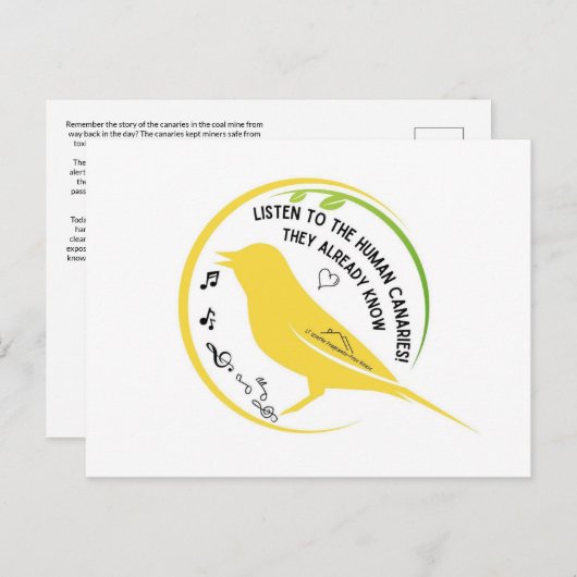 Carte Postale The Human Canaries Already Know (Devant / Derrière)