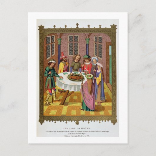 Carte Postale The Jews' Passover, facsimile of a 15th century mi (Devant)
