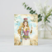 Carte Postale 'The Key', fille de Steampunk. (Debout devant)
