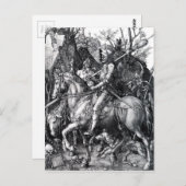 Carte Postale The Knight, Death and the Devil by Albrecht durer (Devant / Derrière)