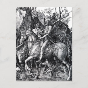 Carte Postale The Knight, Death and the Devil by Albrecht durer