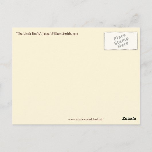 Carte Postale "The Little Em’ly" de Jesse Willcox Smith (Dos)