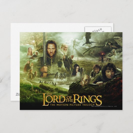 Carte Postale THE LORD OF THE RINGS Movie Poster Art (Devant / Derrière)