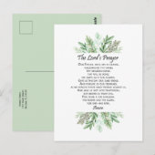 Carte Postale The Lord's Prayer with Greenery ~ Matthew 6:9-13 (Devant / Derrière)