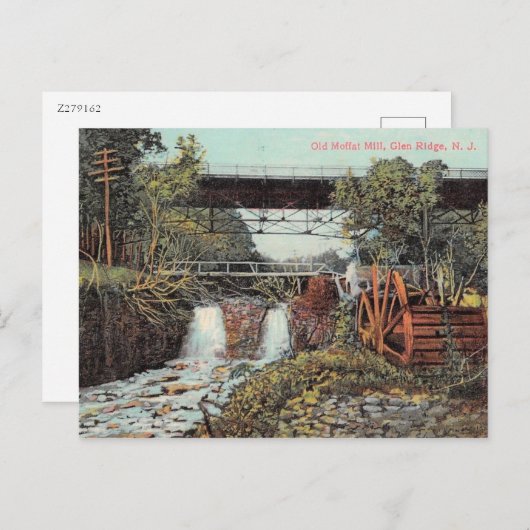 Carte Postale The Mill, Glen Ridge, New Jersey 1909 (Devant / Derrière)