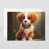 Carte postale The Mischievous and Funny Pup (Devant / Derrière)