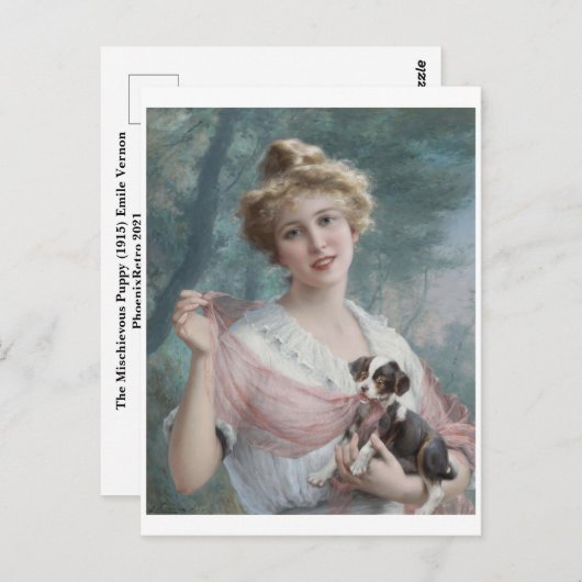 Carte Postale The Mischievous Puppy (1915) Emile Vernon (Devant / Derrière)