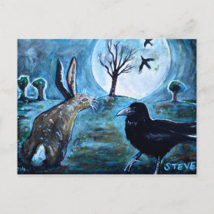 Carte Postale The moon, the hare and the crow