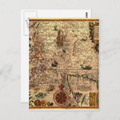 Carte Postale the most important hictoric southeast asia map (Devant / Derrière)