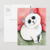 Carte Postale The Naughty Corner : Time's Up - Cat Art (Devant / Derrière)