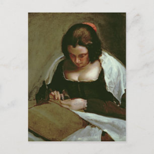 Carte Postale The Needlewoman, c.1640-50