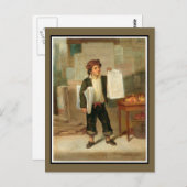 Carte Postale The Newsboy (Devant / Derrière)